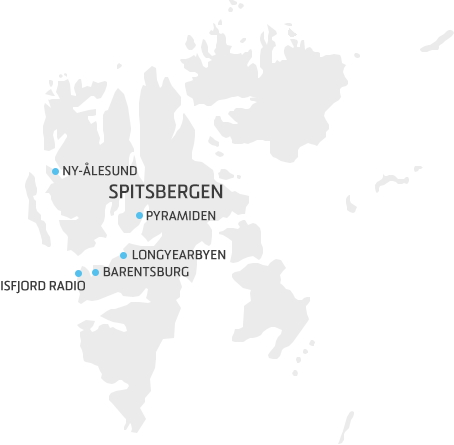 Kart over øyene på Svalbard
